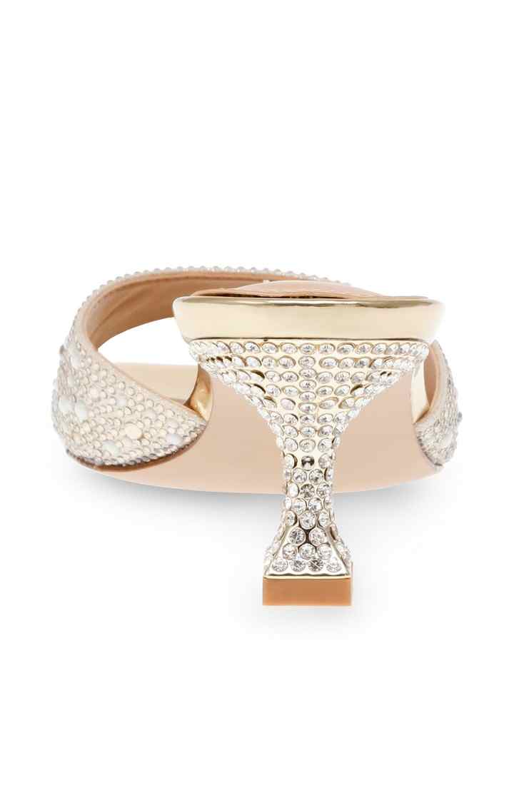 Aitana Gold Heel Sandals
