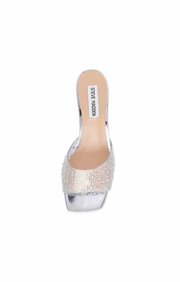 Asha Silver Heel Sandals