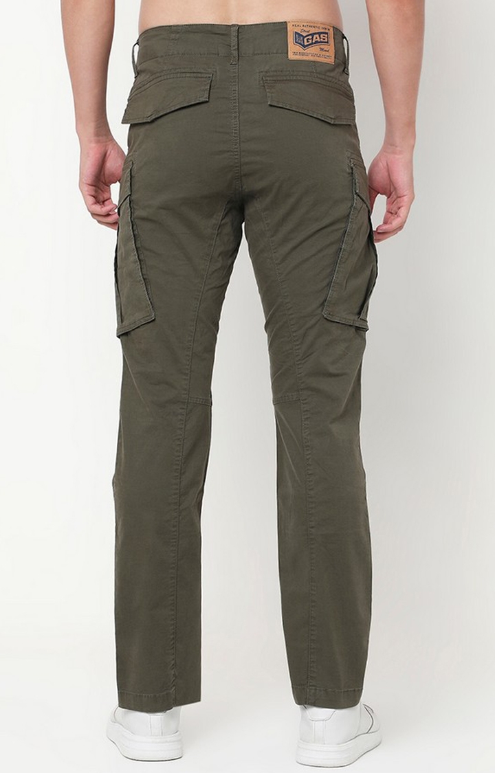 Regular Tapered Fit Solid Cotton Lycra Trousers