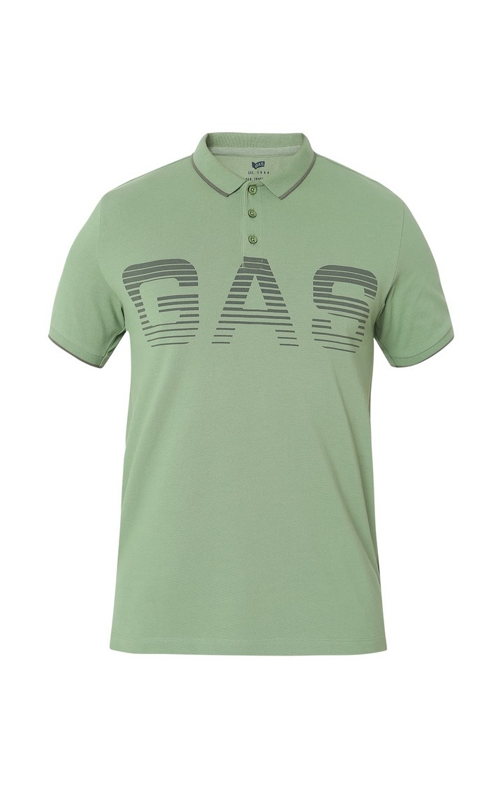 Regular Fit Printed Polo T-Shirt with Short Sleeve