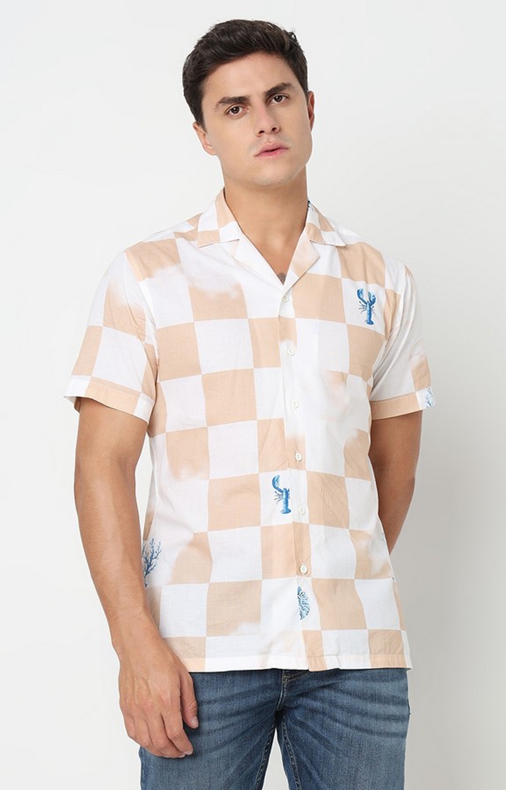 GAS | Regular Fit All Over Printed Short Sleeve Shirt with Resort Collar