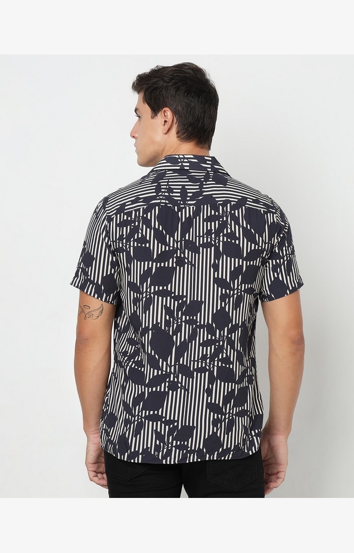 Regular Fit All Over Printed Short Sleeve Shirt with Resort Collar