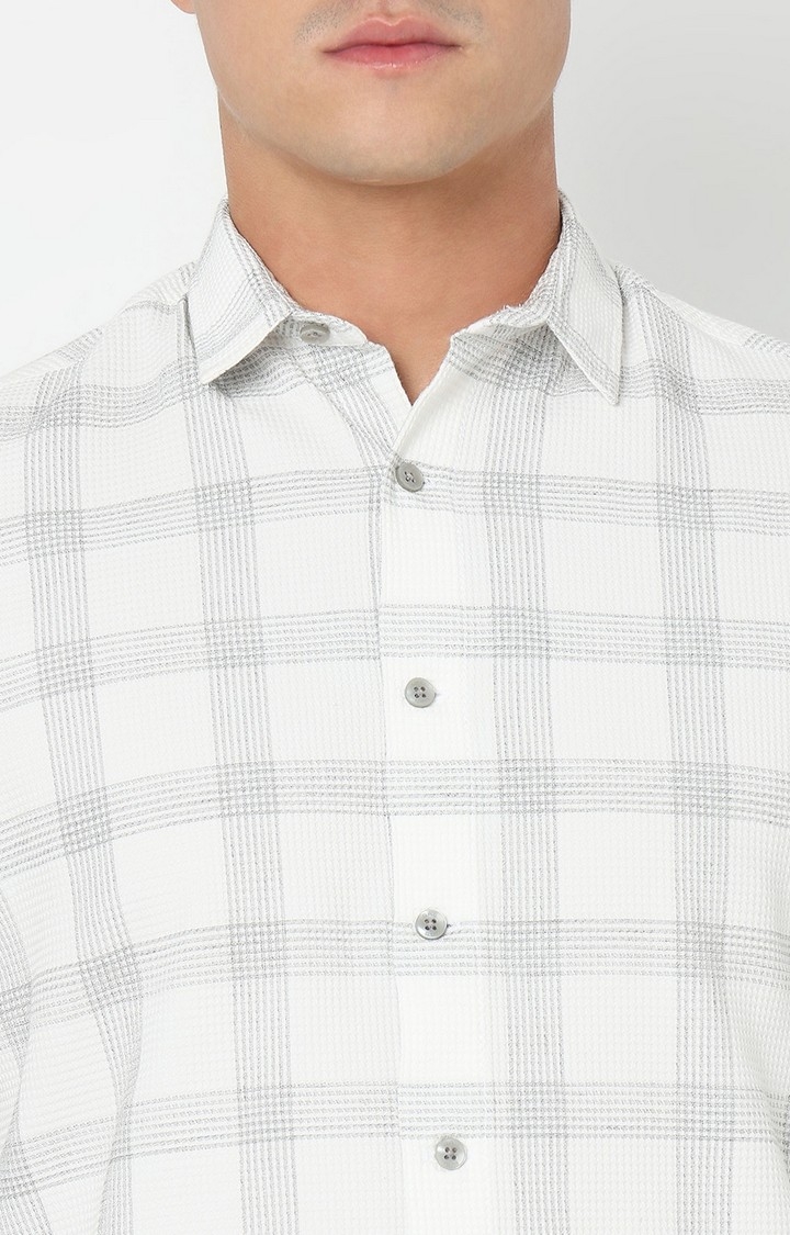 Regular Fit Checks Full Sleeve Shirt with Classic Collar