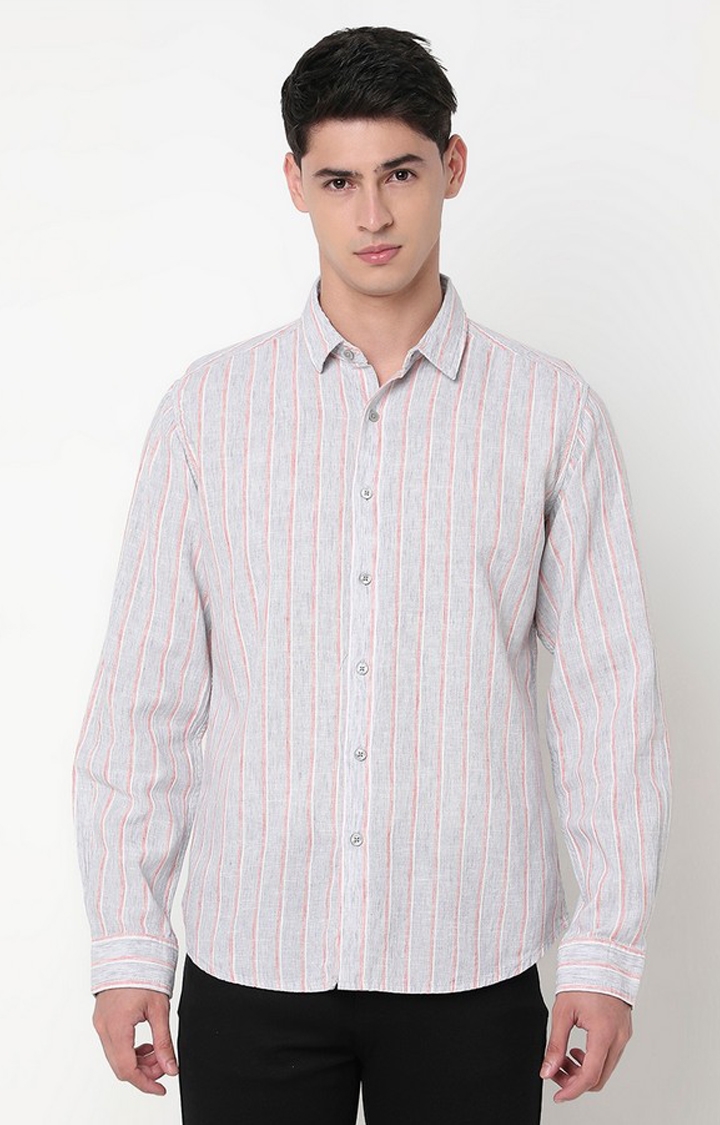 GAS | Regular Fit Striped Full Sleeve Shirt with Classic Collar