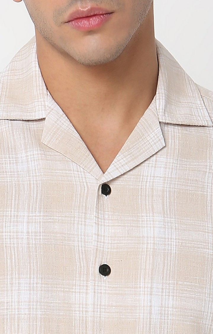 Regular Fit Checks Half Sleeve Shirt with Classic Collar