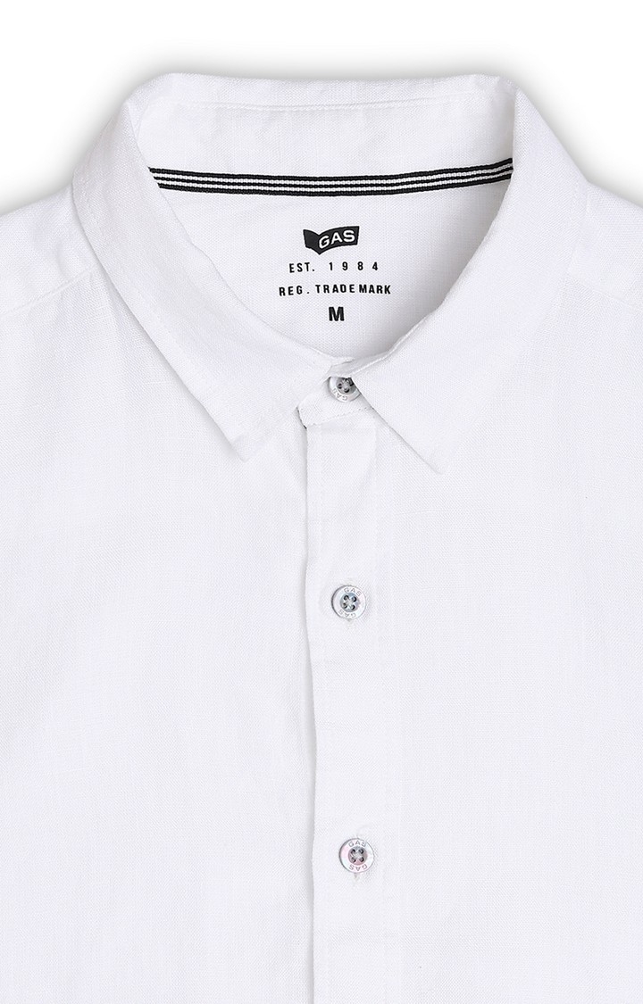 Regular Fit Solid Full Sleeve Shirt with Classic Collar