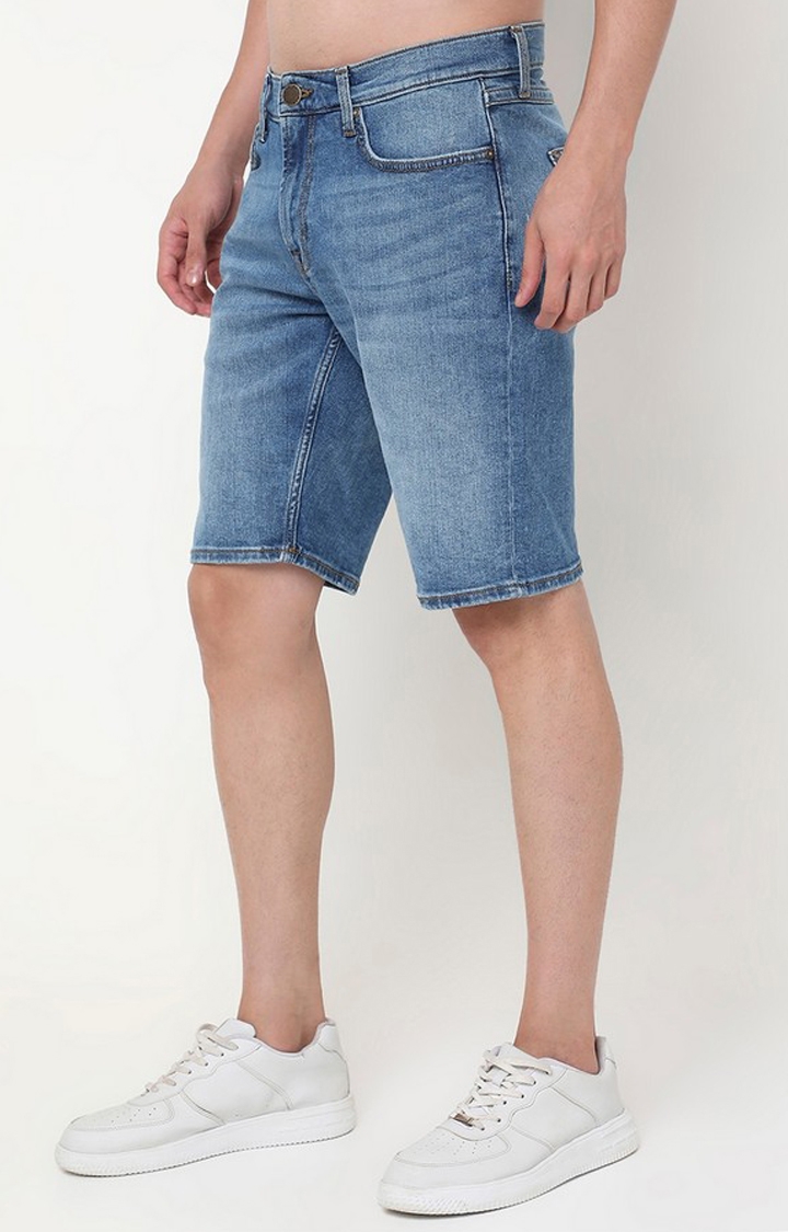 Straight Fit Solid Shorts