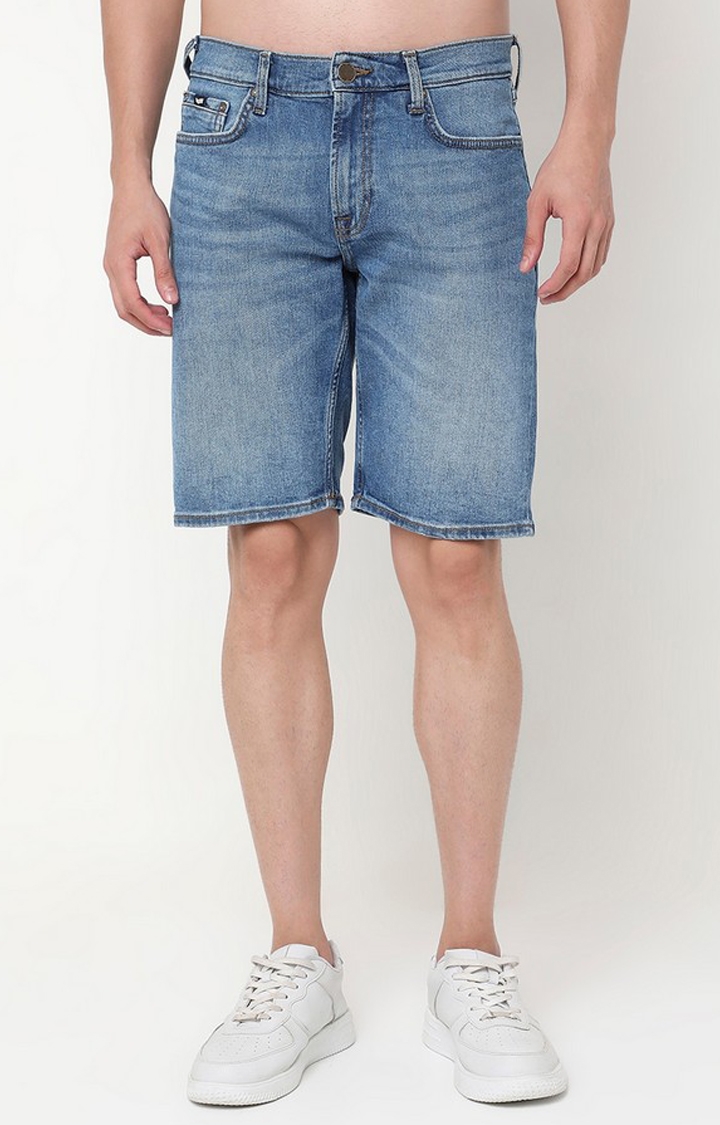 Straight Fit Solid Shorts