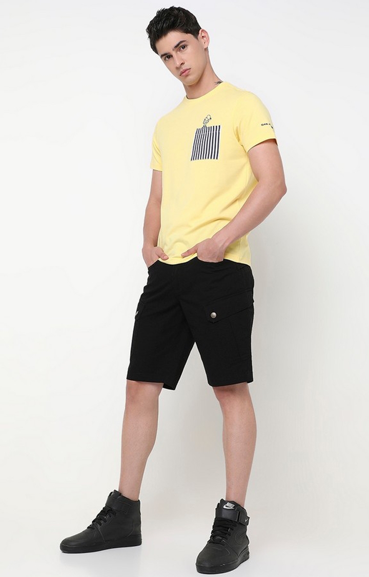GAS | Regular Fit Solid Cotton Shorts