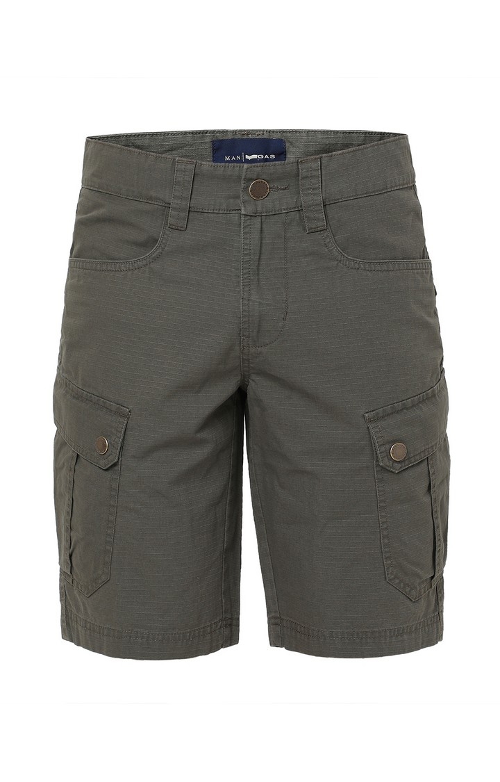 Regular Fit Solid Cotton Shorts
