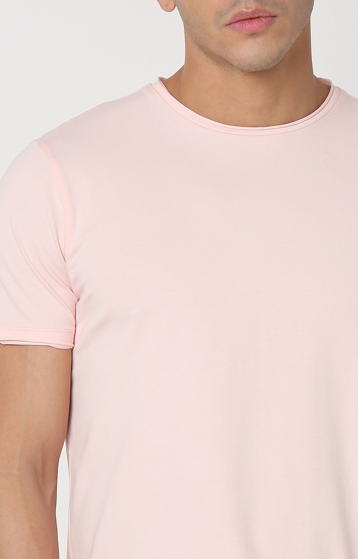 Slim Fit Solid Round Neck T-Shirt with Short Sleeve