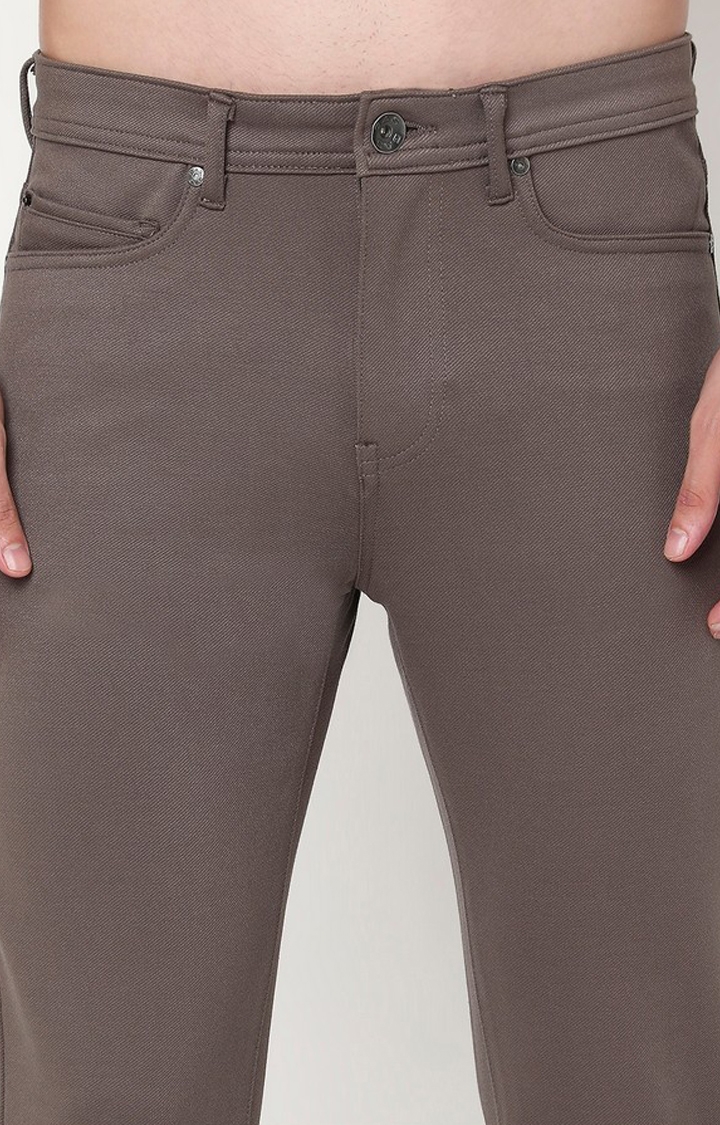 Slim Fit Solid Trousers