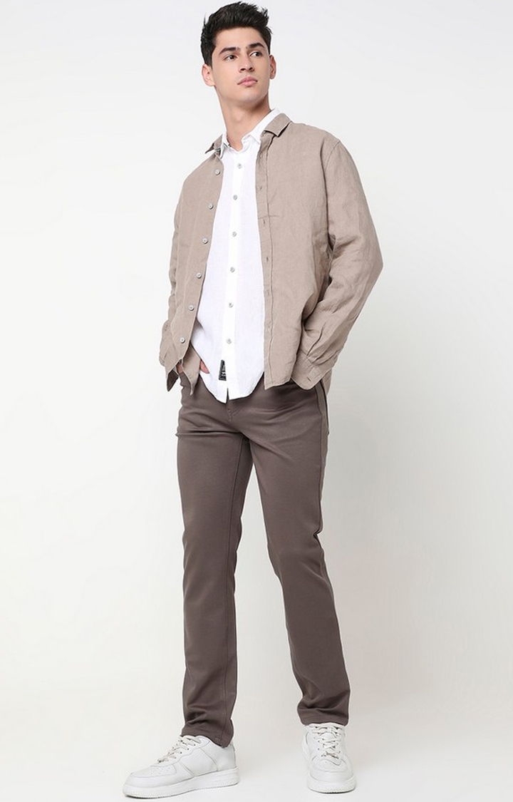 GAS | Slim Fit Solid Trousers