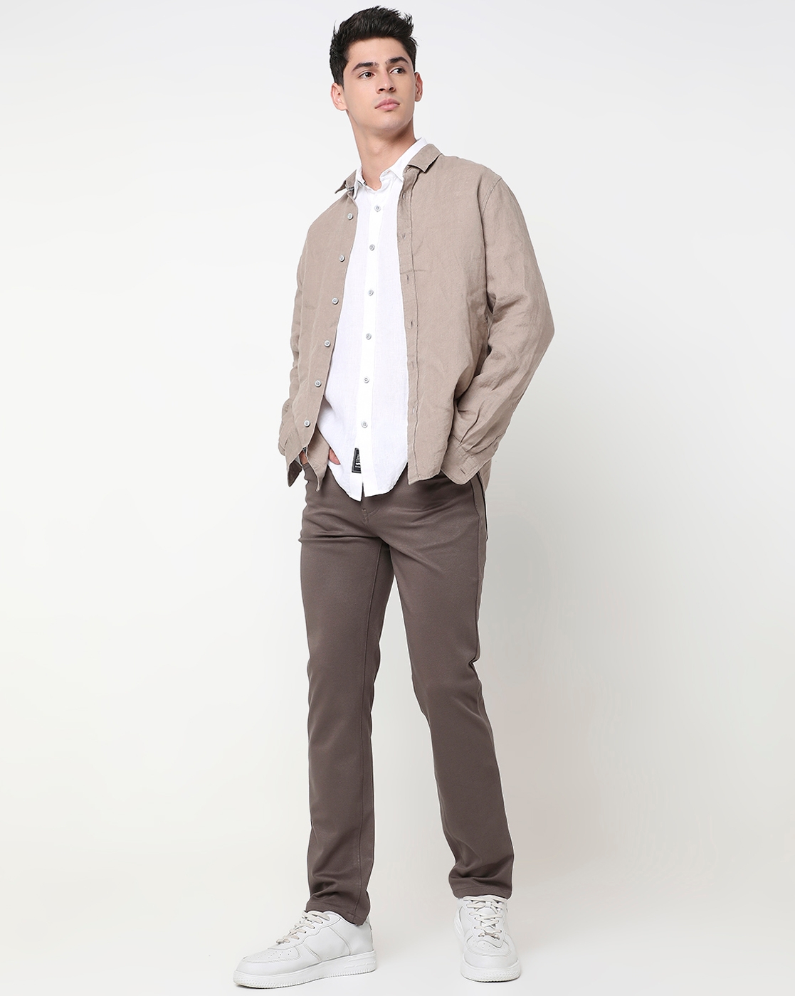 GAS | Slim Fit Solid Trousers