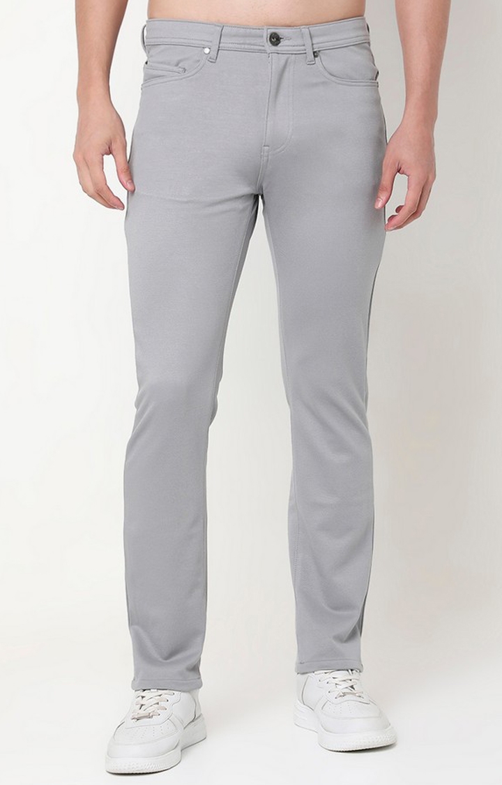 Slim Fit Solid Trousers