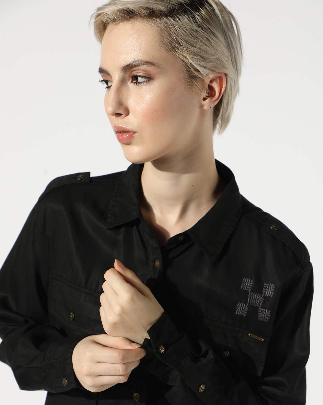 AZTEK EMB L/S OVERSHIRT