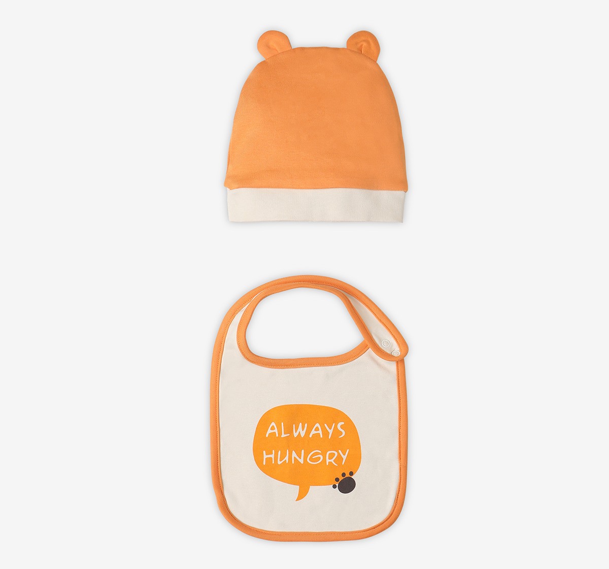 Infant Unisex Printed Organic Cotton Sleepsuit Set - Orange (Pack of 3)