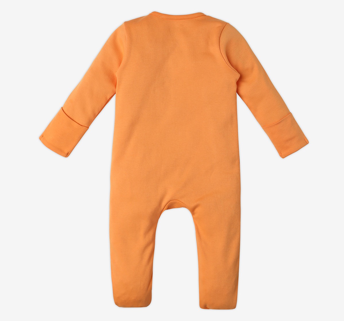Infant Unisex Printed Organic Cotton Sleepsuit Set - Orange (Pack of 3)