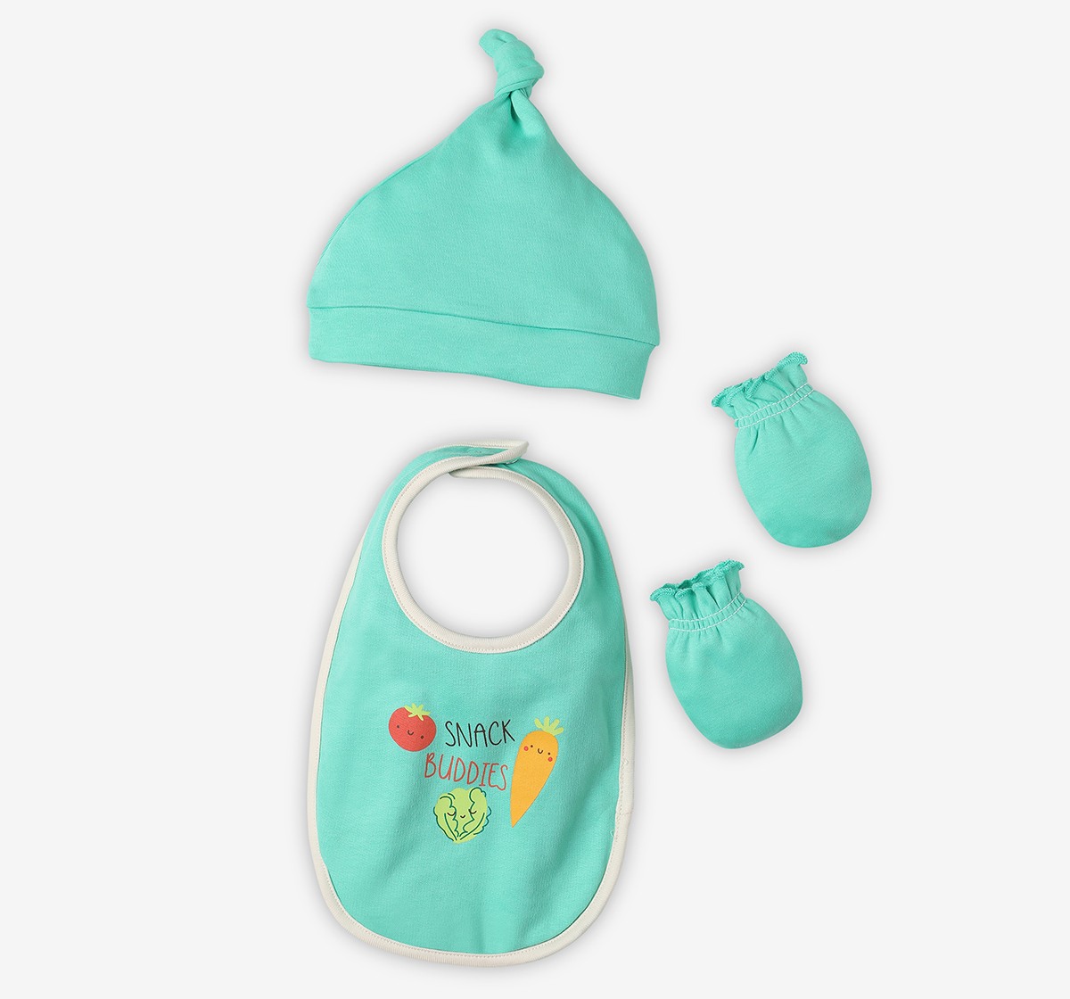 Infant Unisex Printed Organic Cotton Clothing Set - Green (Pack of 5)