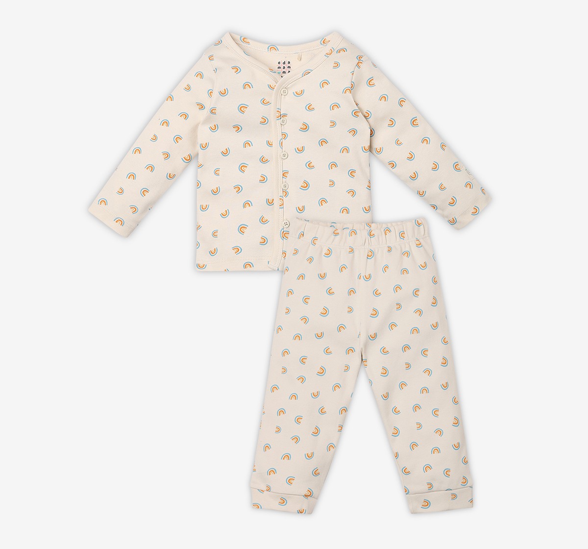 Infant Unisex Printed 100% Organic Cotton Co-ord Set - Multicolour (Pack of 2)