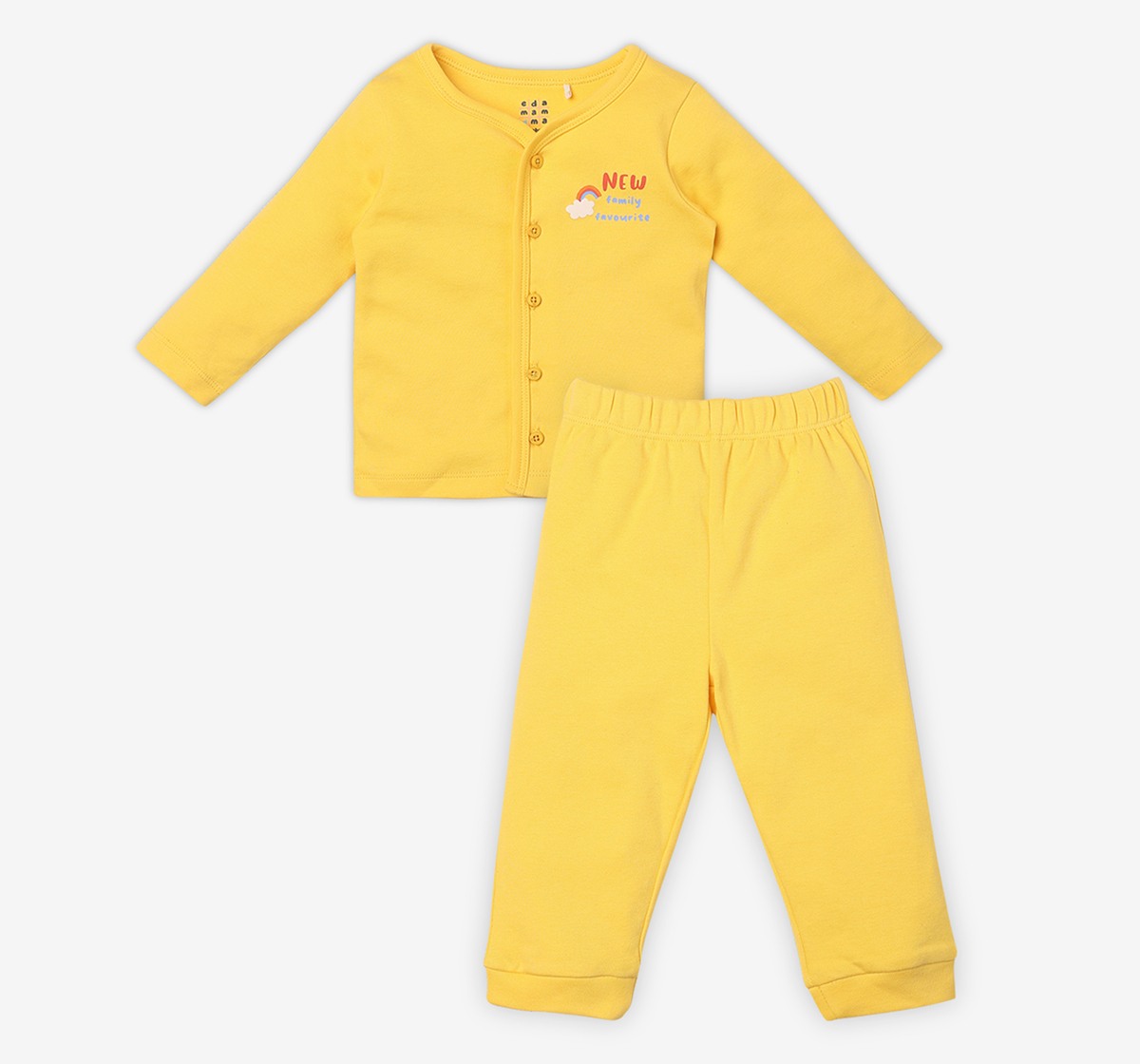 Infant Unisex Printed 100% Organic Cotton Co-ord Set - Multicolour (Pack of 2)