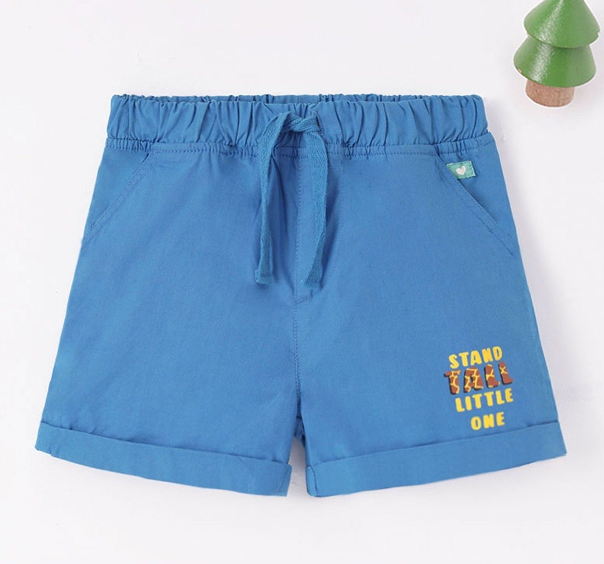 Infant Boys Printed Cotton Shorts - Blue