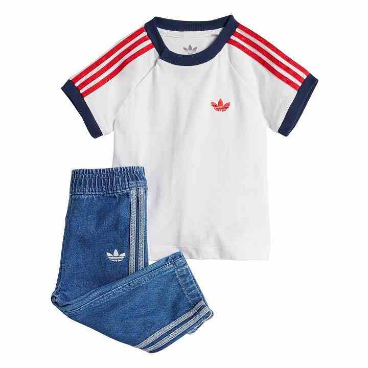 Adidas Kids Clothing Combo Sets-DENIM TEE SET