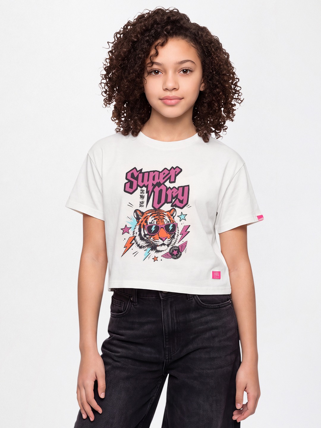 RAD TIGER CREW PRINT GIRLS T-SHIRT