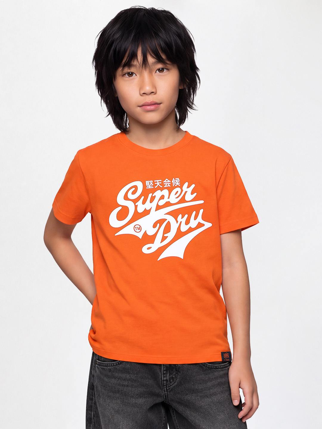 SD SCRIPT PRINT ROUND-NECK BOYS T-SHIRT