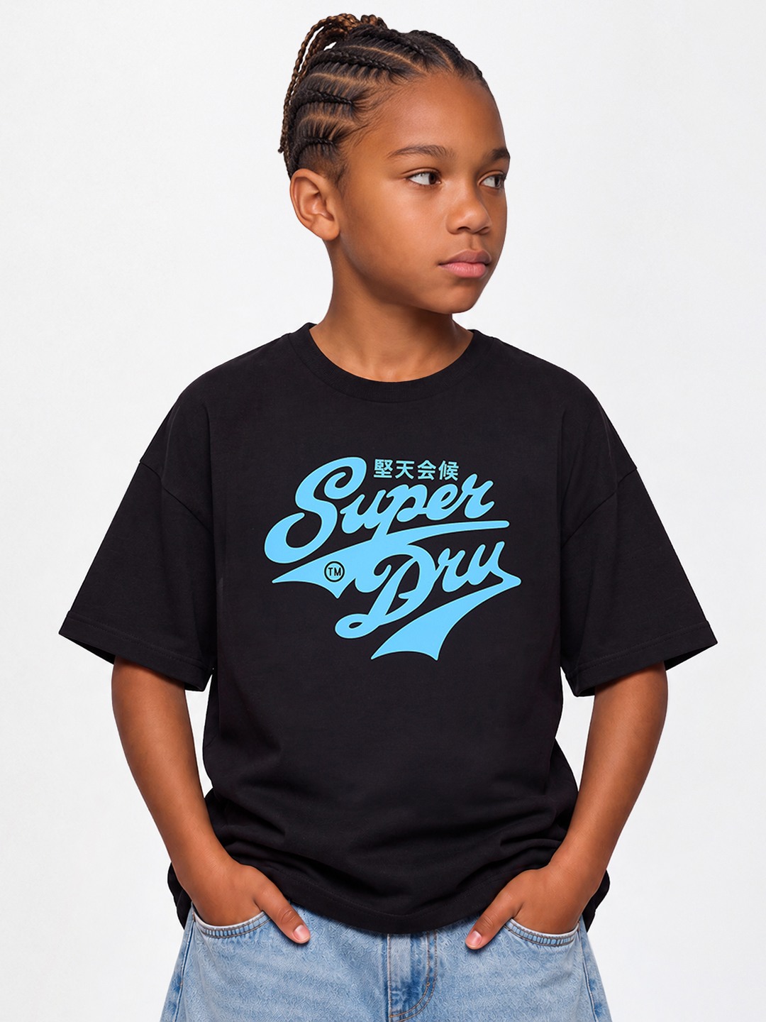 SD SCRIPT PRINT ROUND-NECK BOYS T-SHIRT