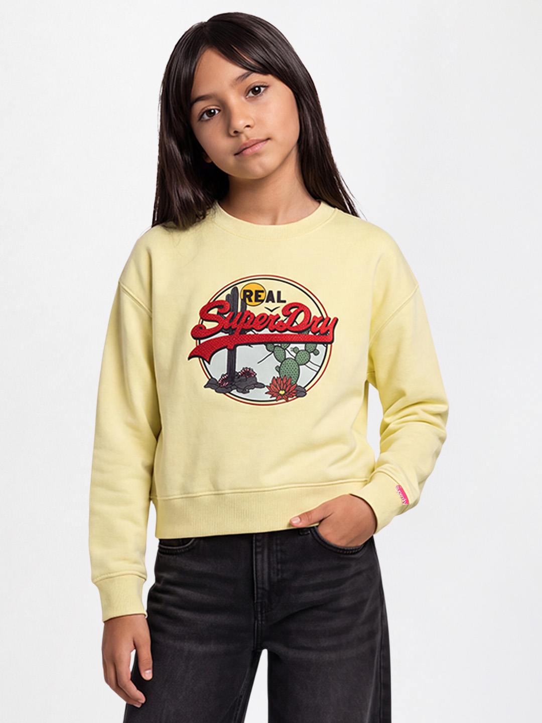 SUPERDRY TRAVEL GLITTER PRINT SWEATSHIRT