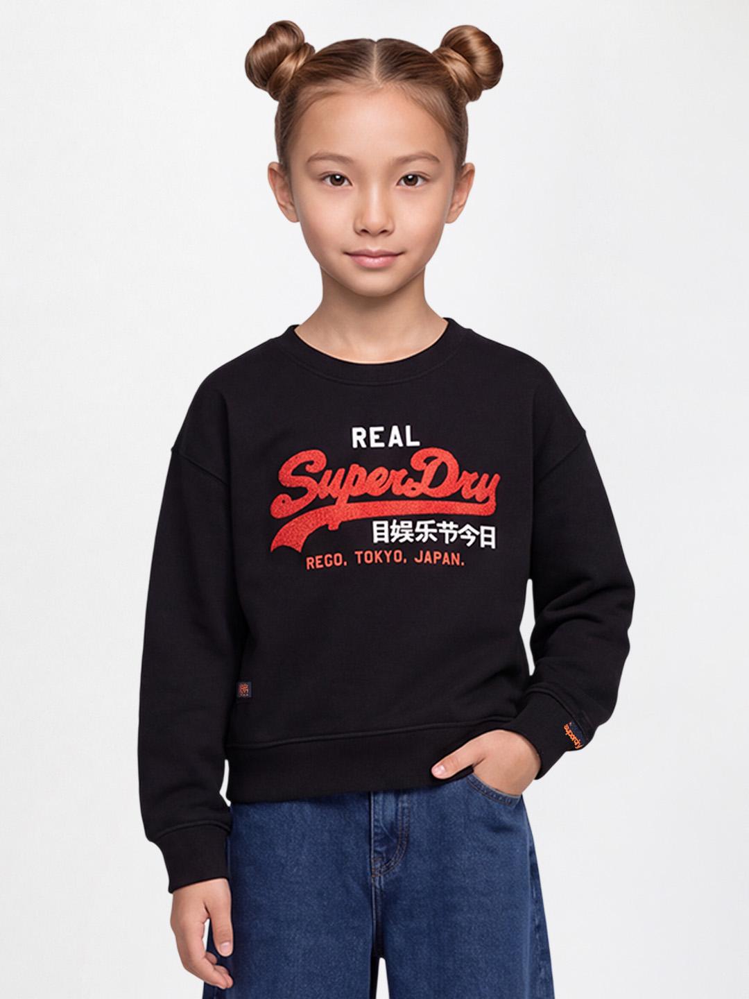 REAL SUPERDRY PRINT GIRLS SWEATSHIRT