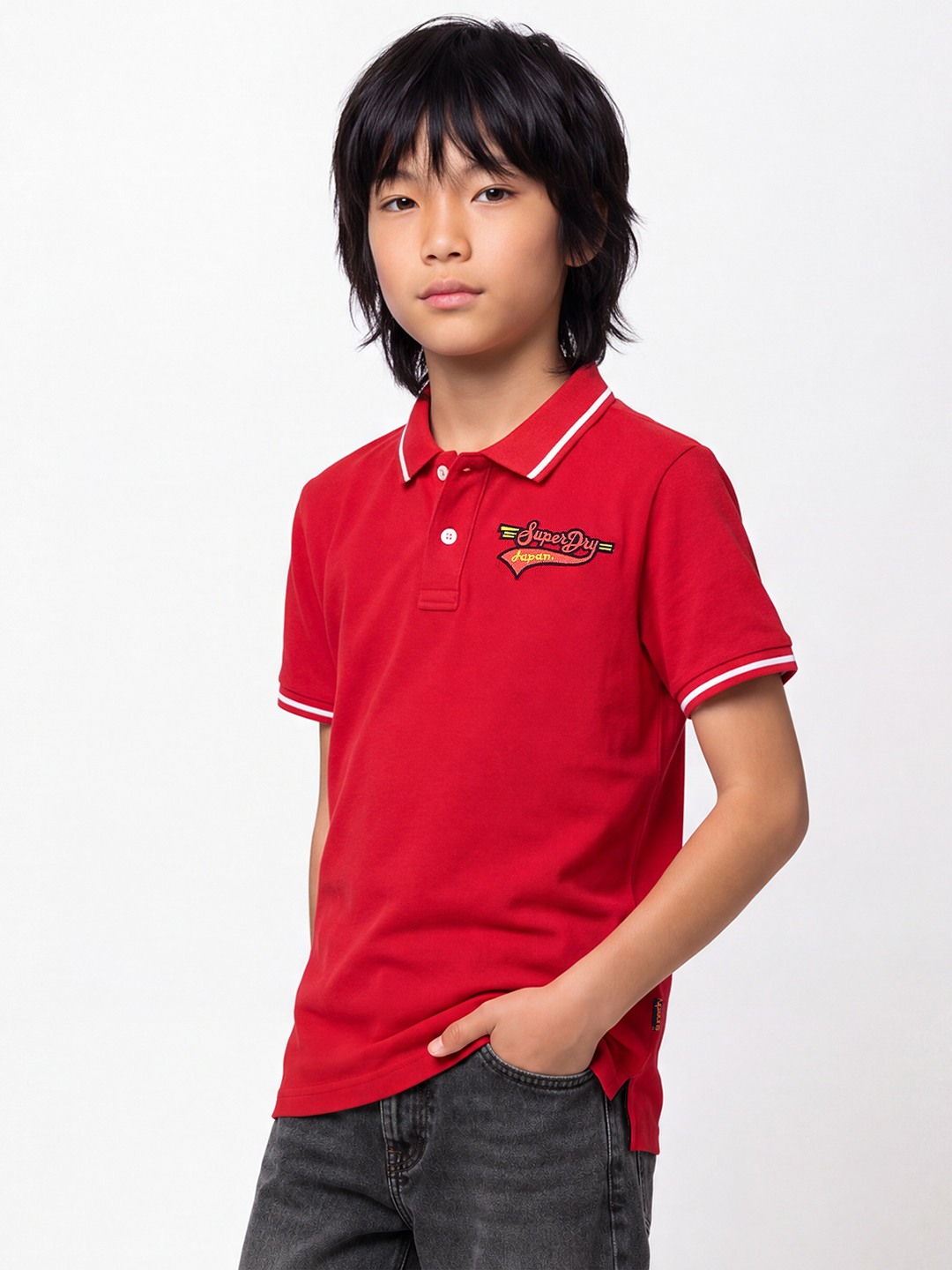 SD LOGO Solid BOYS POLO T-SHIRT