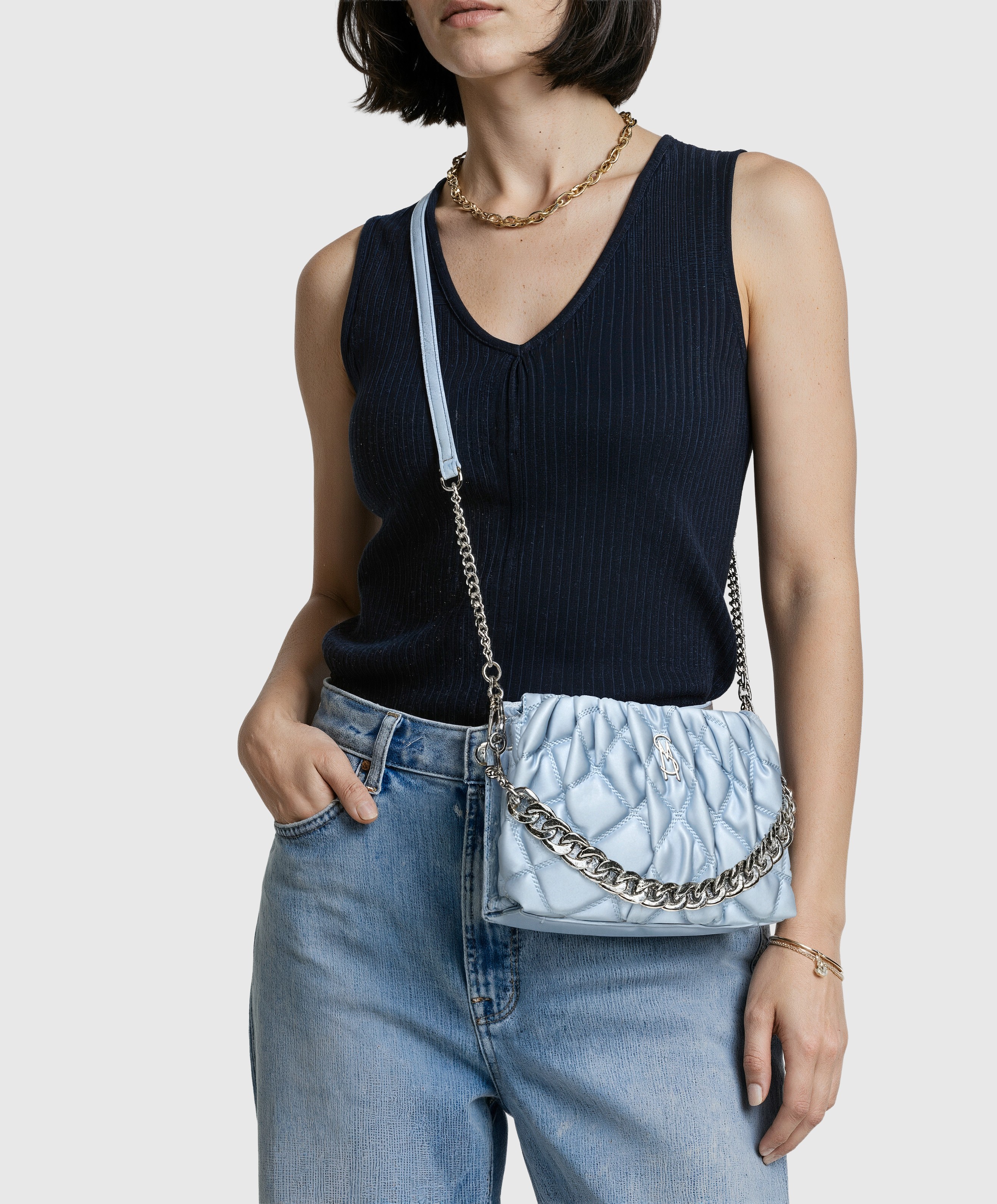Btansies Light Blue Crossbody