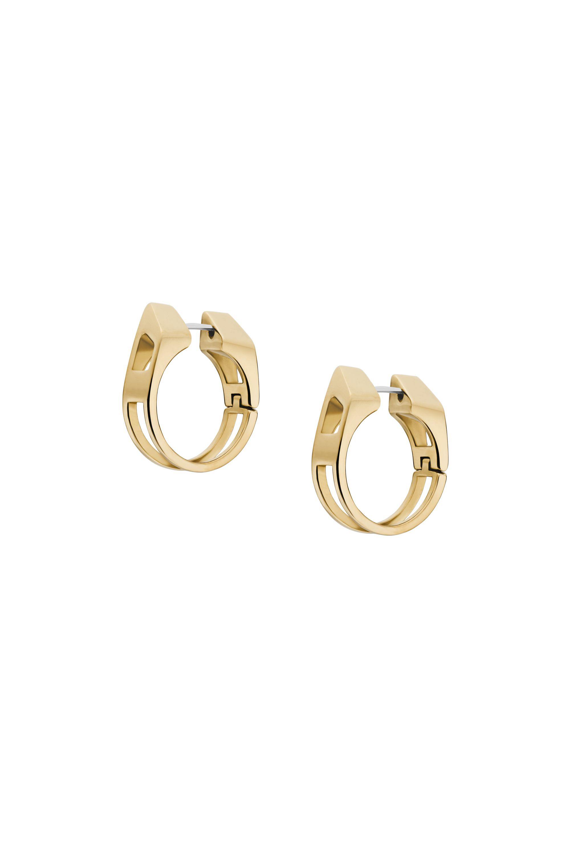 Gold-Tone Stainless Steel Hoop Earrings