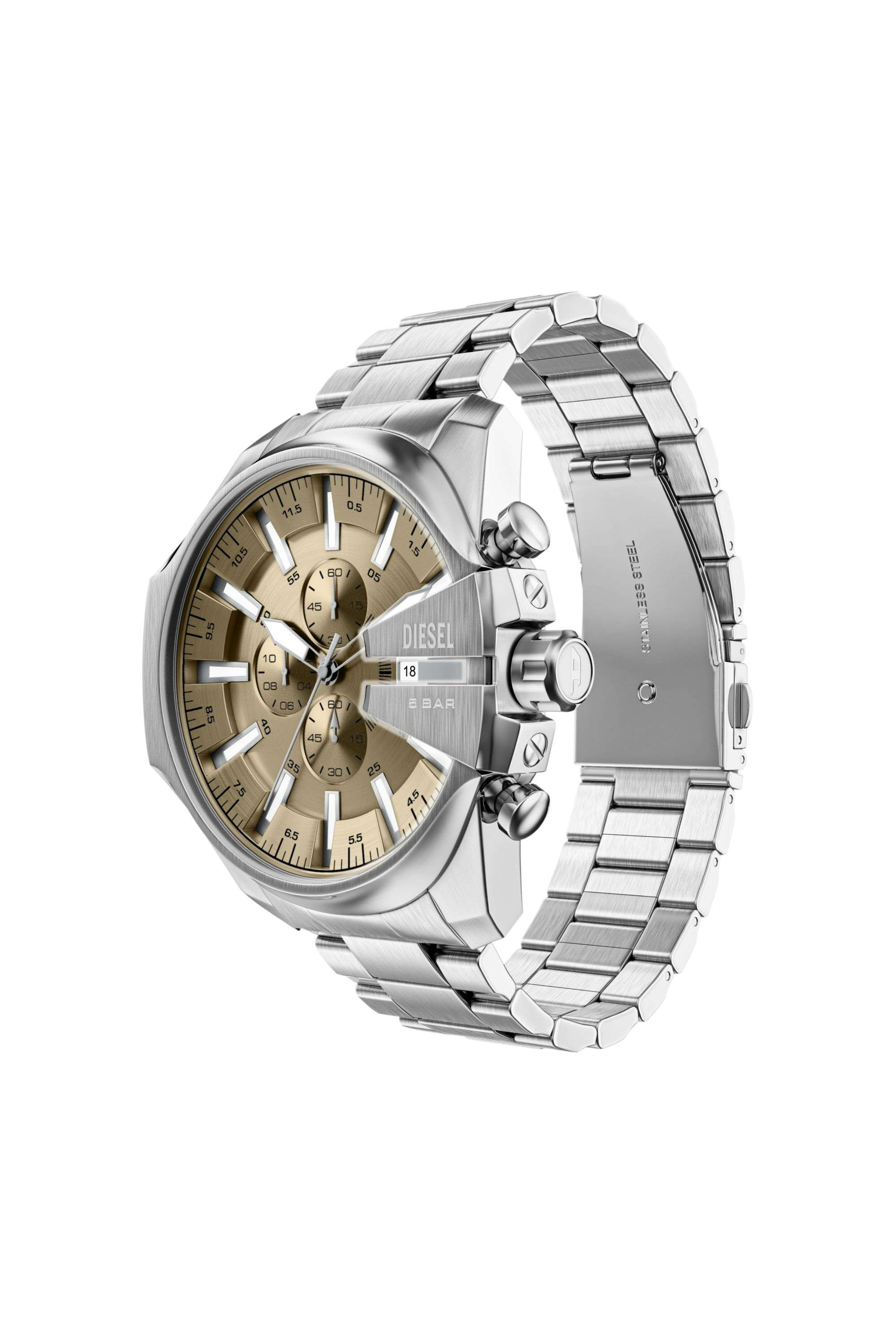 Mega Chief Slim Chronograph Stainless Steel Watch - DZ470200QQQ