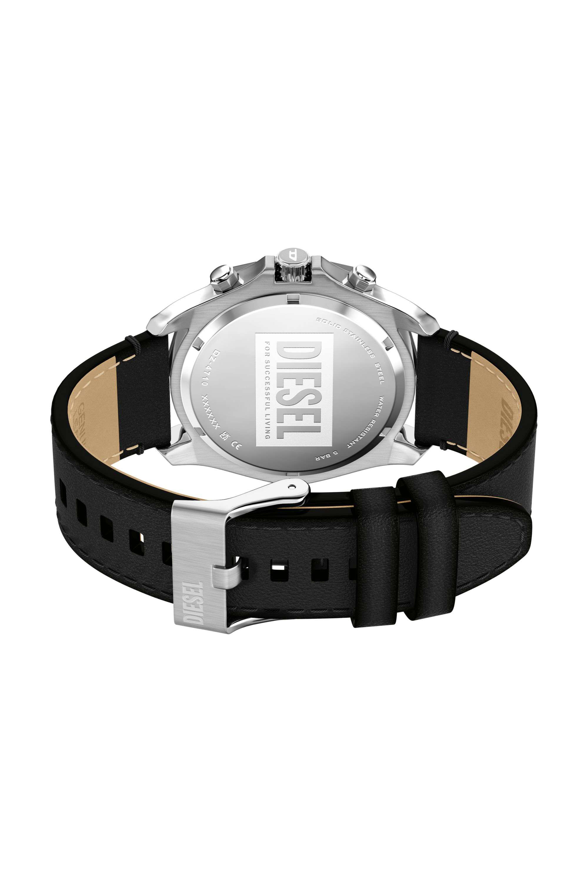Stinger Black Leather Watch - DZ471000QQQ