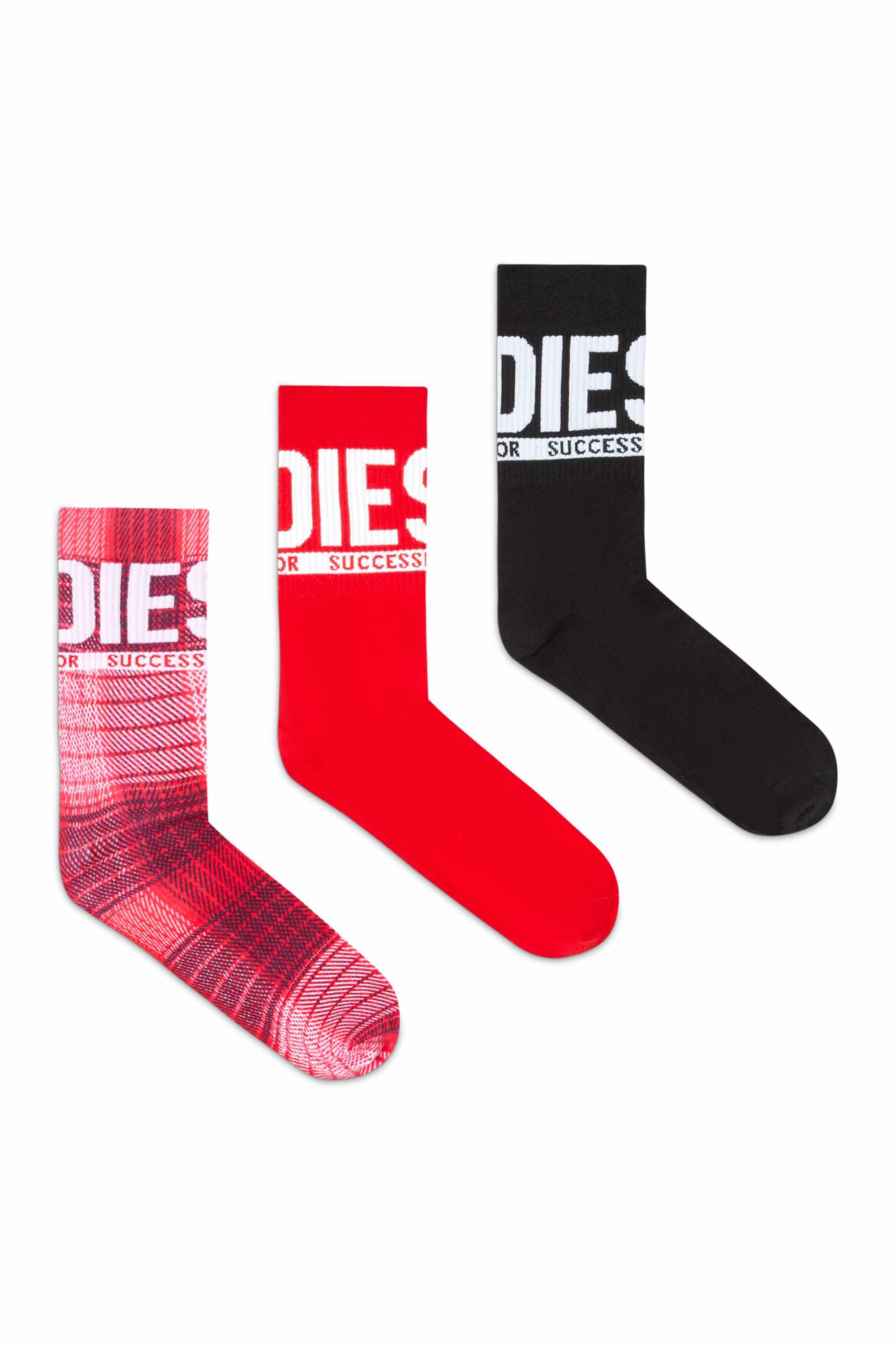 Three-pack of cotton socks with logo