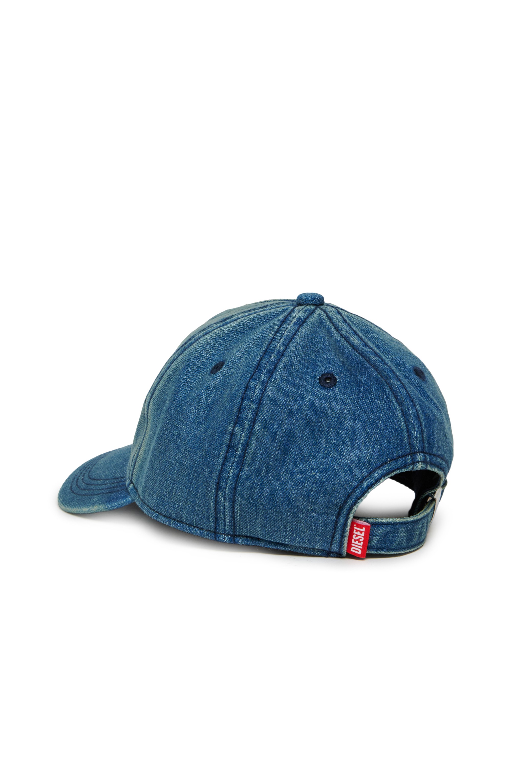 Blue Baseball cap in denim with embroidered D