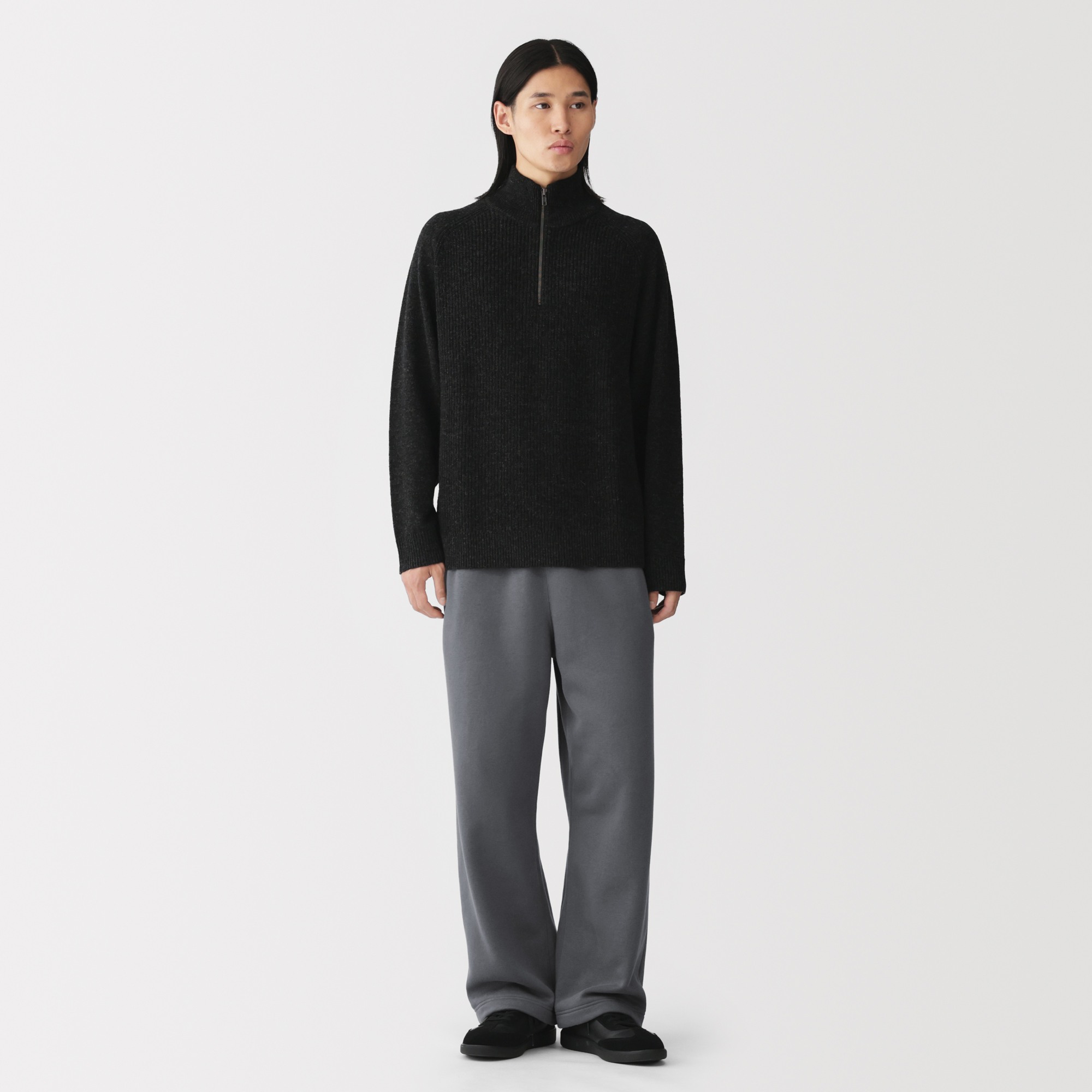 M's Fleece sweatshirt wide-fit pants