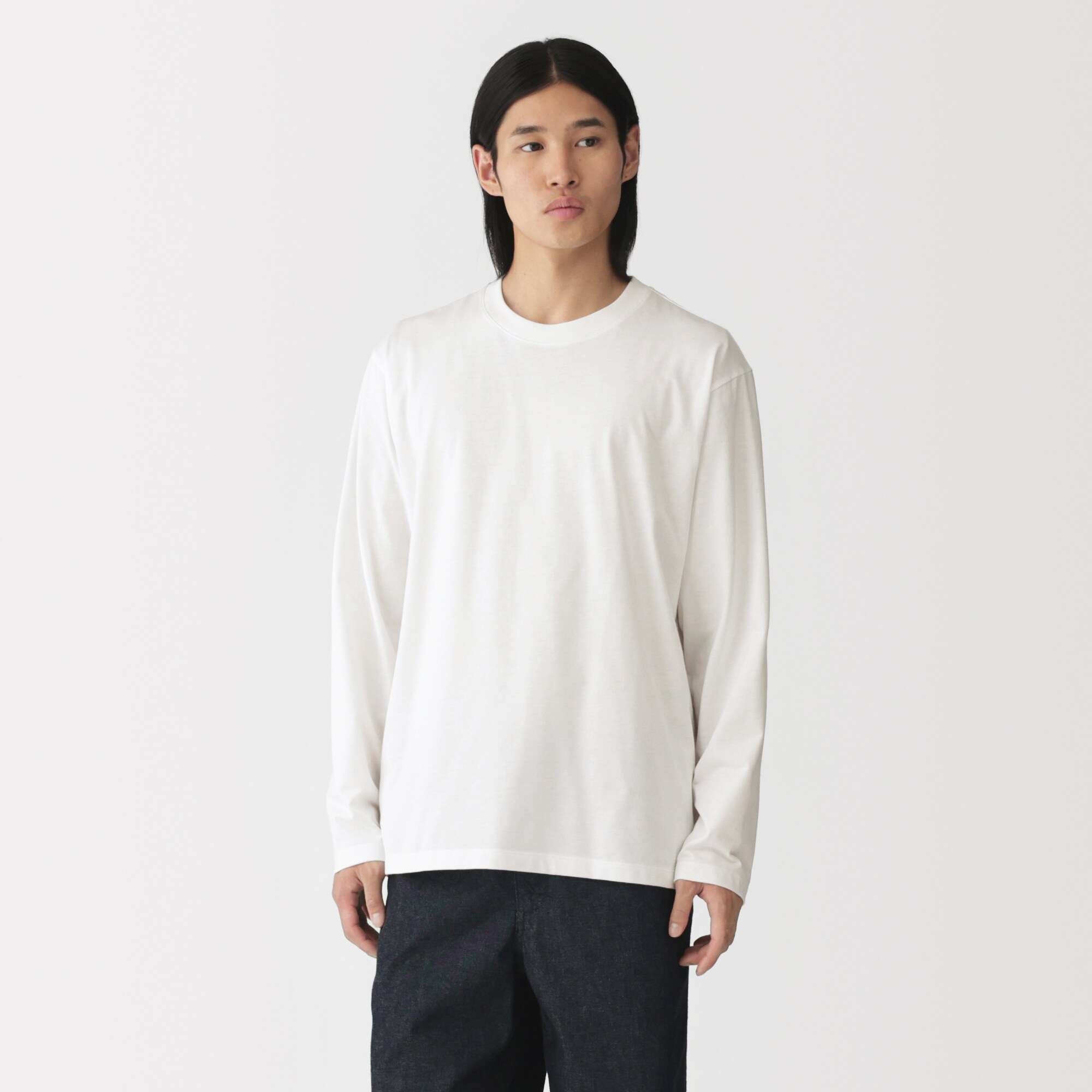 M's Jersey crew neck L/Slv T-shirt (OS)