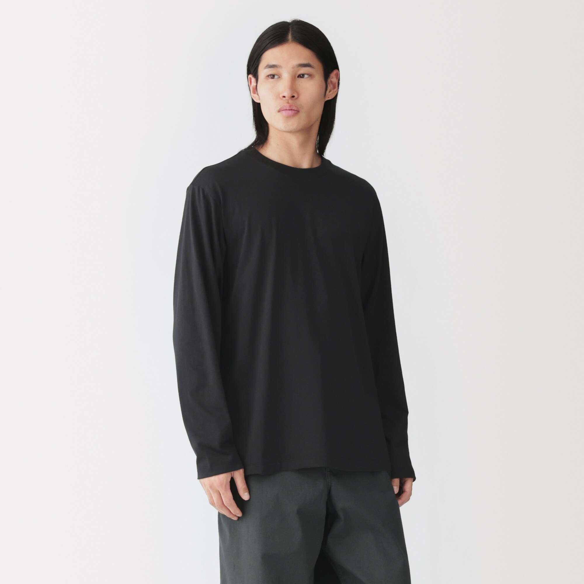 M's Jersey crew neck L/Slv T-shirt (OS)
