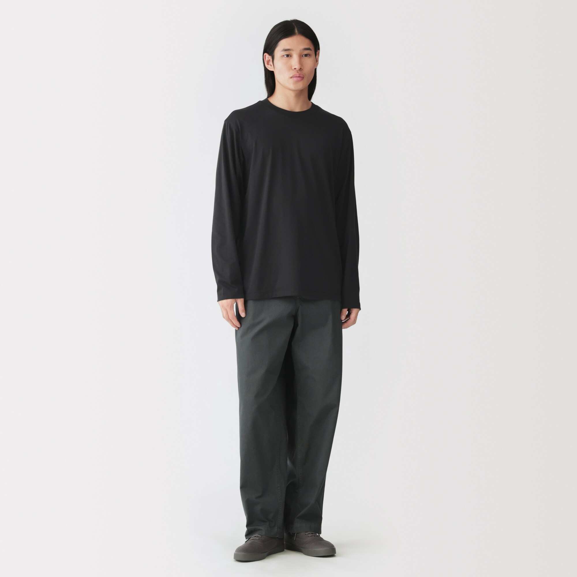 M's Jersey crew neck L/Slv T-shirt (OS)