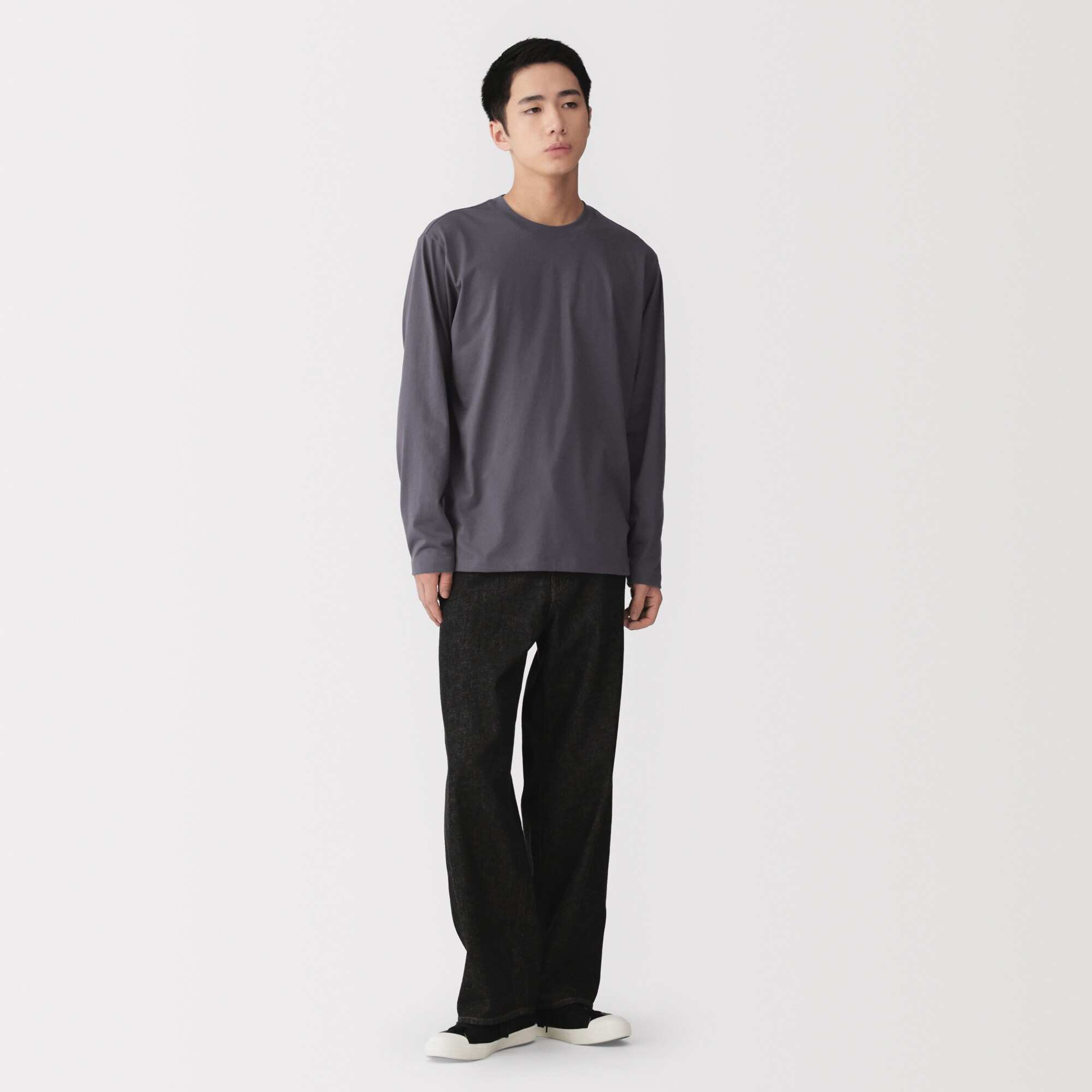 M's Jersey crew neck L/Slv T-shirt (OS)