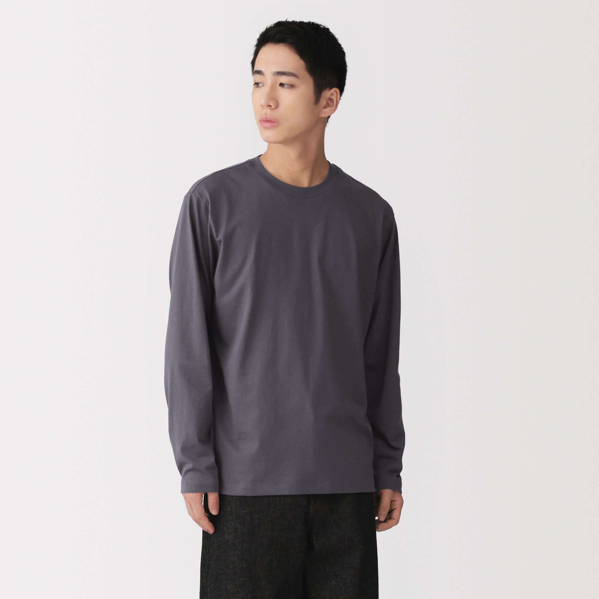 M's Jersey crew neck L/Slv T-shirt (OS)