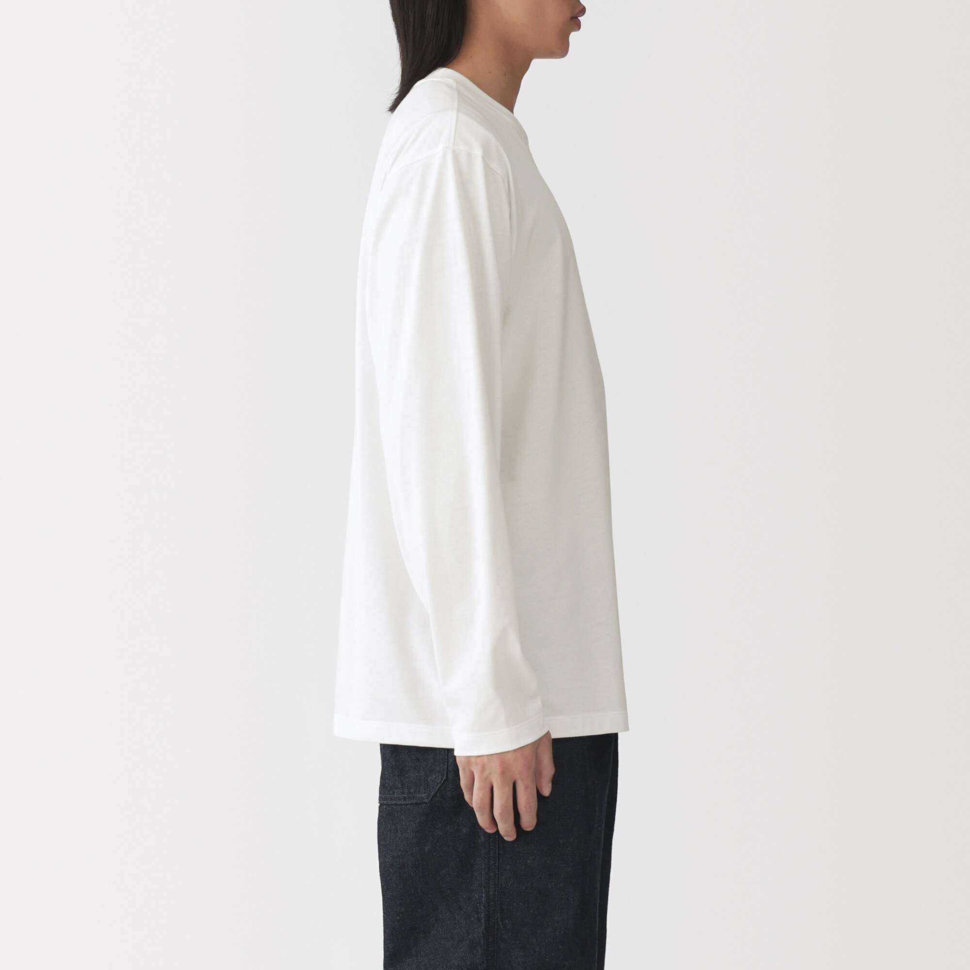 M's Jersey crew neck L/Slv T-shirt (OS)