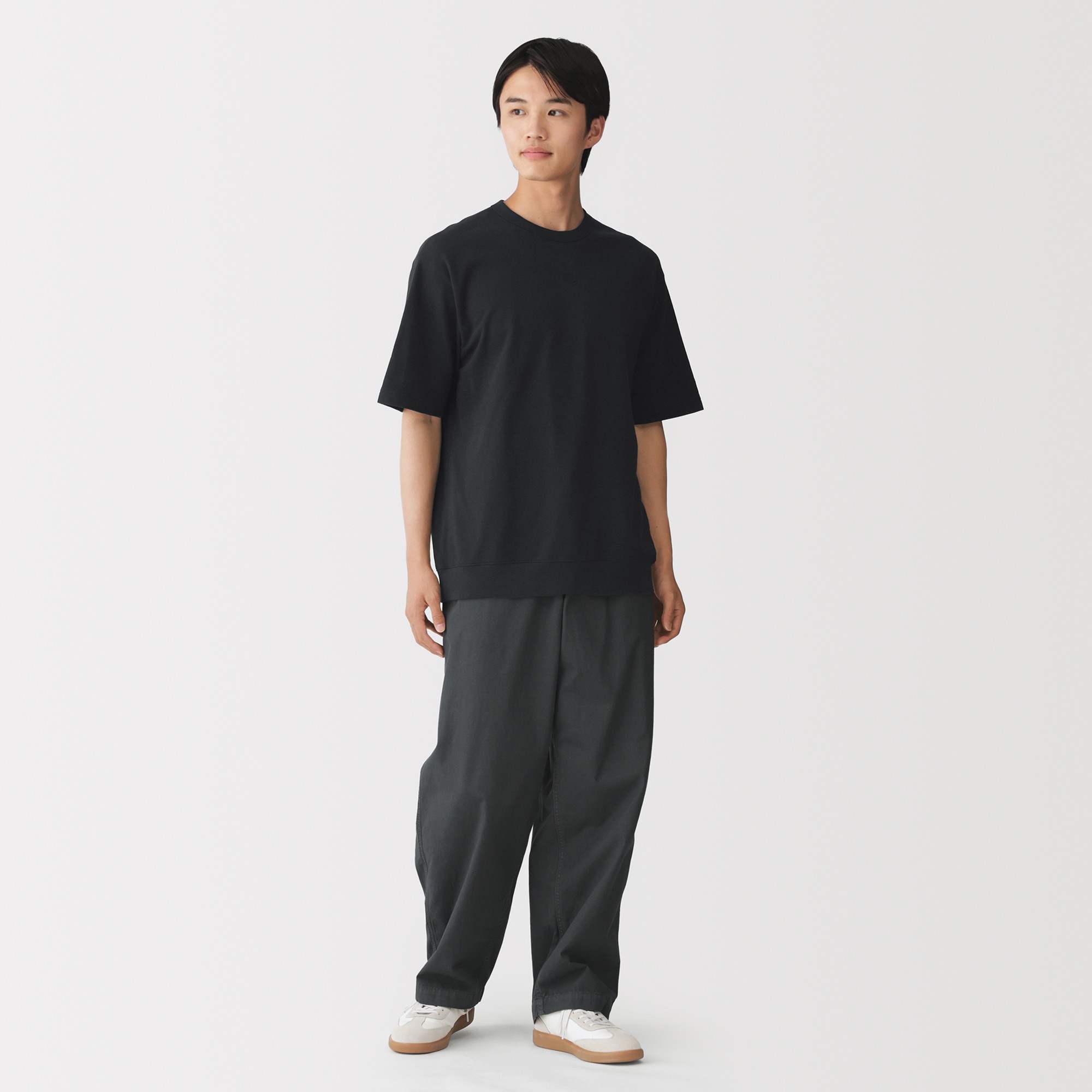 M's Light sweat crew neck half sleeve T-shirt