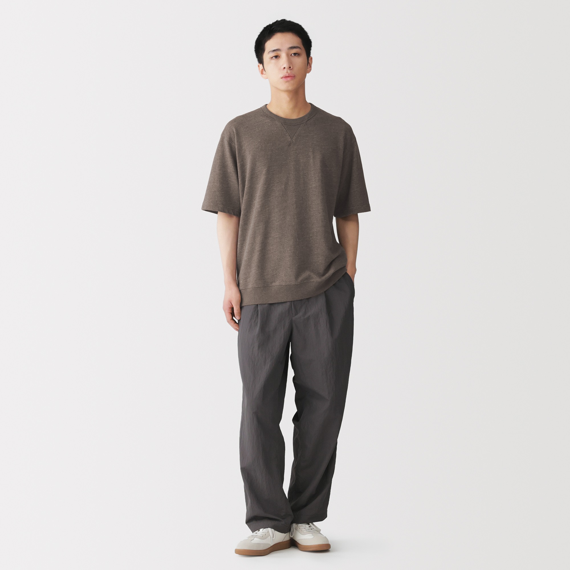 M's Light sweat crew neck half sleeve T-shirt