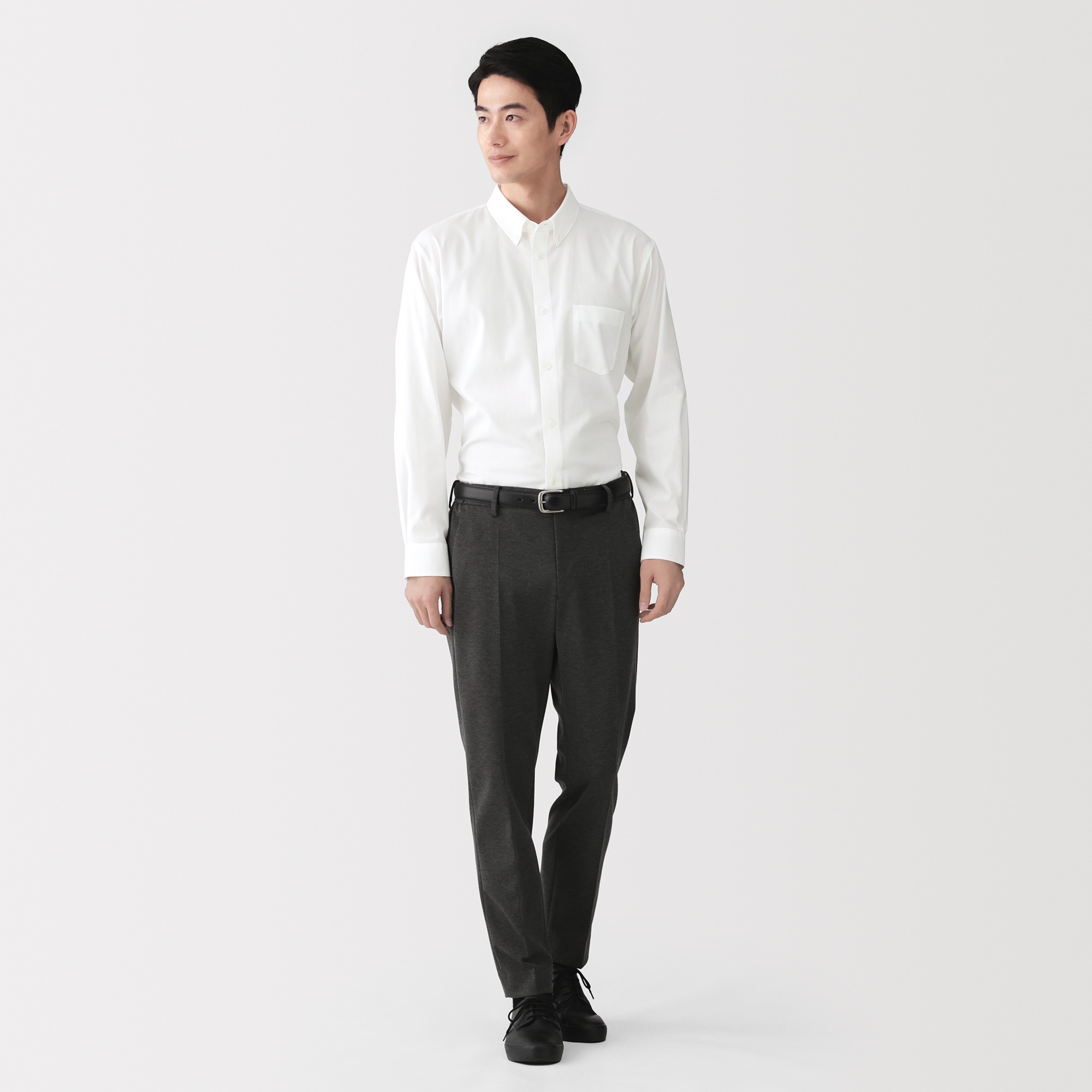 M's Non-Iron button down collar L/Slv shirt
