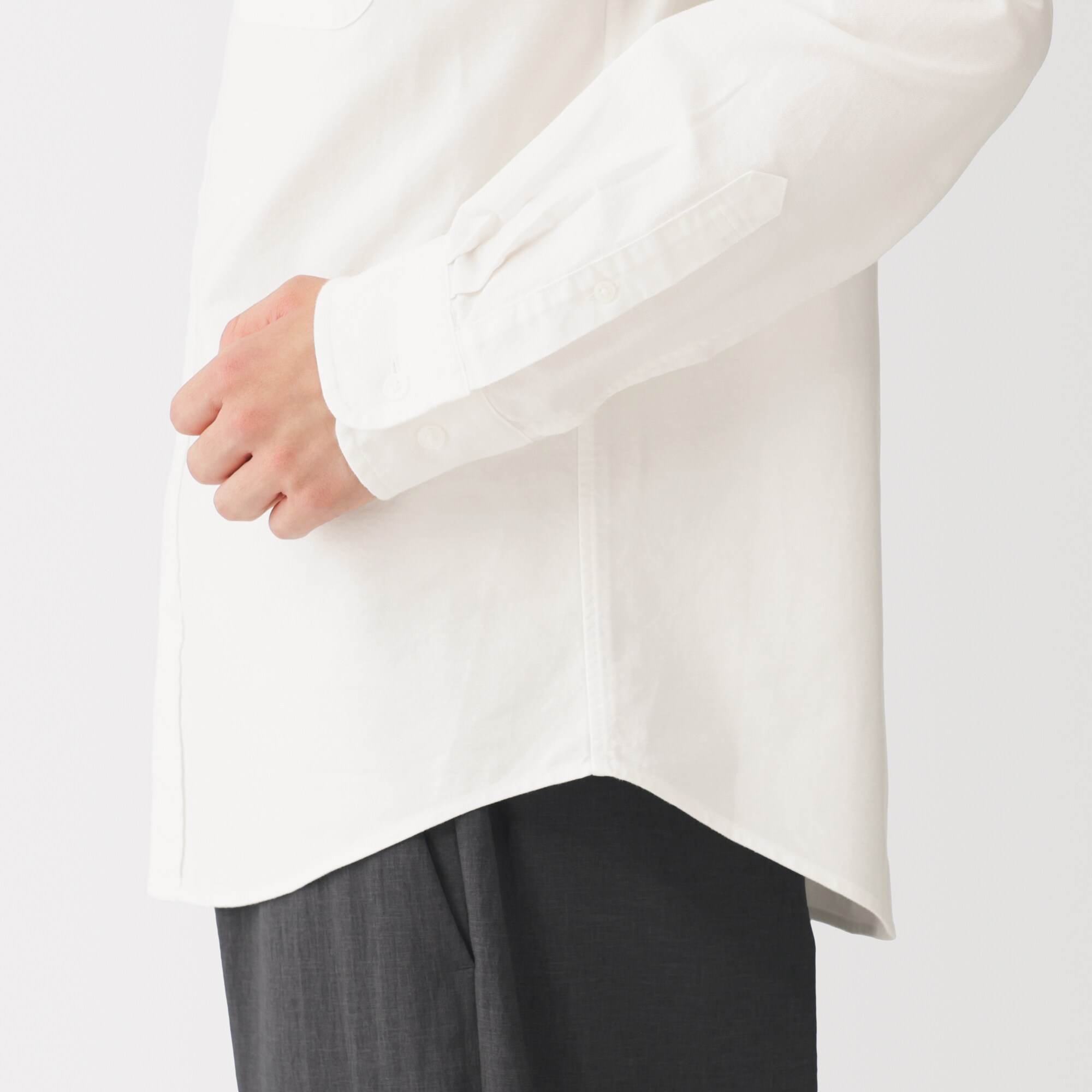 M's Washed oxford button down L/Slv shirt (OS)